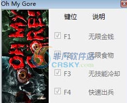 Oh My Gore五项修改器 v3.5 Oh My Gore五项修改器 v3.5