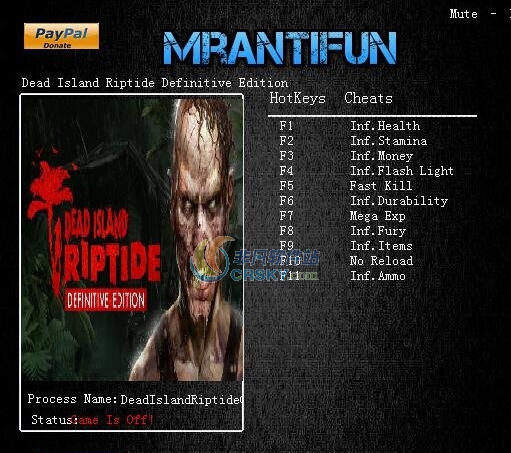 死亡岛激流终极版十一项修改器 v3.5