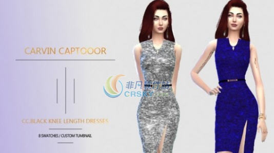 模拟人生4黑金腰带无袖连衣裙MOD v2.3 模拟人生4黑金腰带无袖连衣裙MOD v2.3
