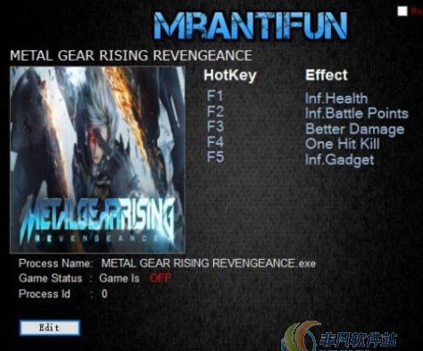 合金装备崛起复仇五项修改器 v3.5 合金装备崛起复仇五项修改器 v3.5