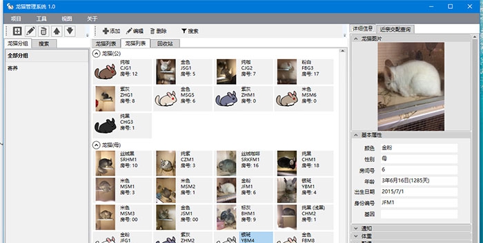龙猫养殖管理软件 v1.7 龙猫养殖管理软件 v1.7