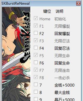 闪乱神乐Burst Re Newal十三项修改器 v3.5 闪乱神乐Burst Re Newal十三项修改器 v3.5