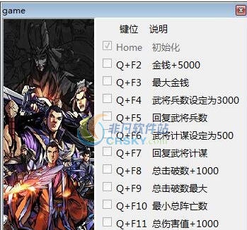 吞食孔明传十四项修改器 v3.6
