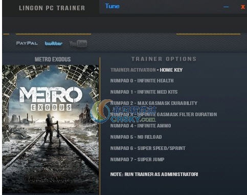地铁离去八项修改器 v3.4 地铁离去八项修改器 v3.4