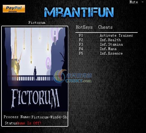 Fictorum四项修改器 v1.2.8 Fictorum四项修改器 v1.2.8