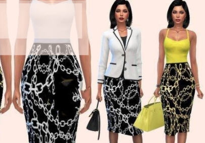 模拟人生4铁链图案长裙MOD v2.6 模拟人生4铁链图案长裙MOD v2.6