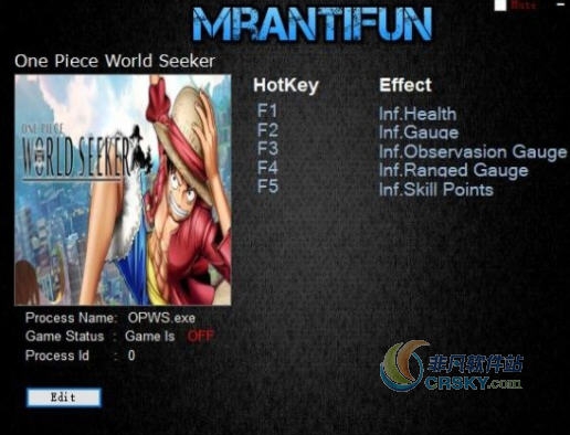 海贼王世界探索者五项修改器 v3.4 海贼王世界探索者五项修改器 v3.4