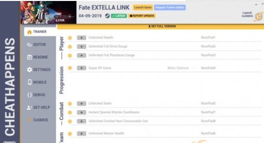 Fate/EXTELLA LINK十三项修改器 v3.8 Fate/EXTELLA LINK十三项修改器 v3.8