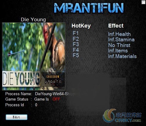 英年早逝五项修改器 v0.8.1.1.27 英年早逝五项修改器 v0.8.1.1.27