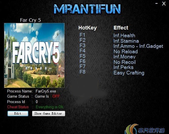 孤岛惊魂5v1.013修改器(九项) v2.52 孤岛惊魂5v1.013修改器(九项) v2.52