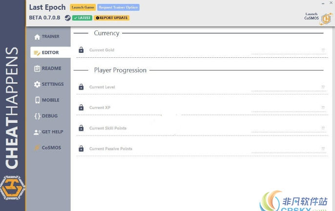 最后纪元0.7B修改器(八项) v1.50 最后纪元0.7B修改器(八项) v1.50