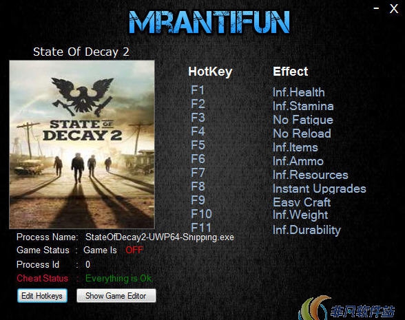 腐烂国度2v1.3478.51.2修改器(十一项) v2.38