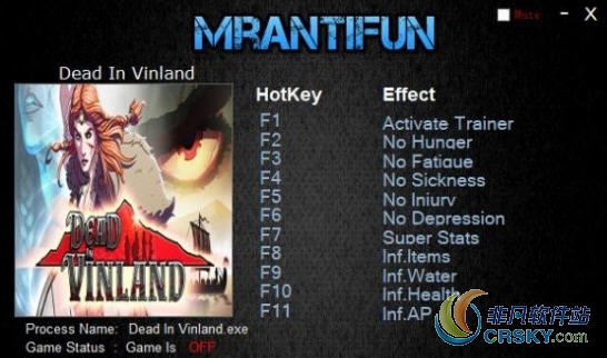 死在文兰1.4修改器(九项) v1.62 死在文兰1.4修改器(九项) v1.62