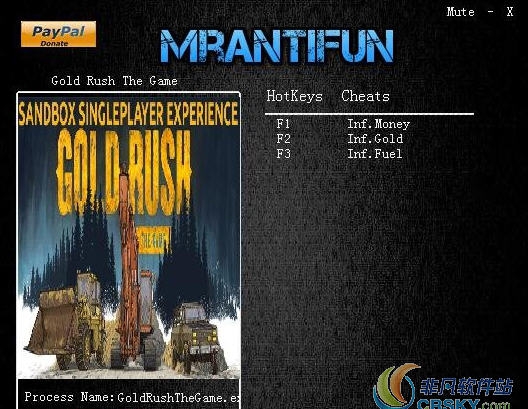 淘金热1.5.3.12025修改器(三项) v2.04 淘金热1.5.3.12025修改器(三项) v2.04