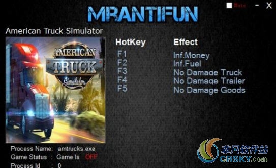 美国卡车模拟1.34.0.5修改器(五项) v2.45 美国卡车模拟1.34.0.5修改器(五项) v2.45