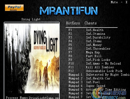 消逝的光芒信徒增强版1.17.0修改器(十九项) v2.45 消逝的光芒信徒增强版1.17.0修改器(十九项) v2.45