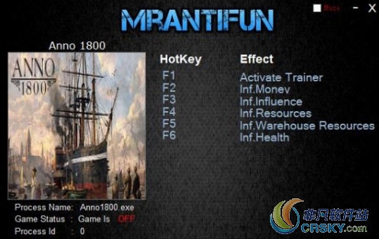 纪元1800修改器(五项) v1.09 纪元1800修改器(五项) v1.09