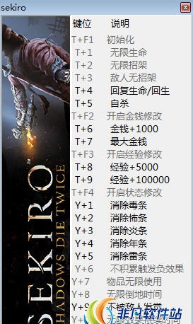 只狼修改器(二十二项) v1.10 只狼修改器(二十二项) v1.10