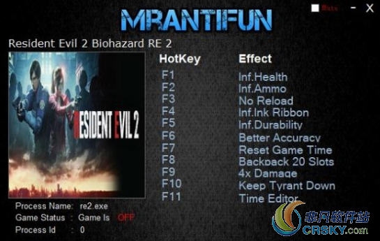 生化危机2重制版修改器(十一项) v2019.06.38 生化危机2重制版修改器(十一项) v2019.06.38