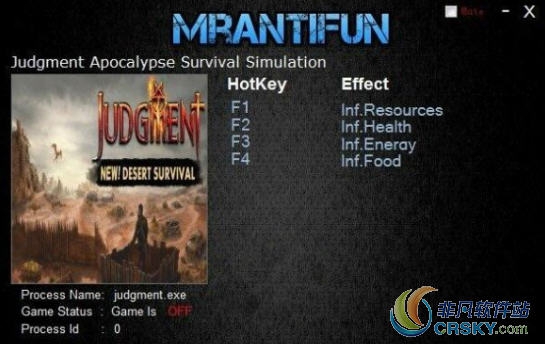 审判末世生存模拟修改器(四项) v1.1.4160 审判末世生存模拟修改器(四项) v1.1.4160