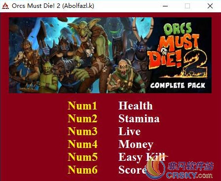 兽人必须死2修改器(六项) v1.4 兽人必须死2修改器(六项) v1.4