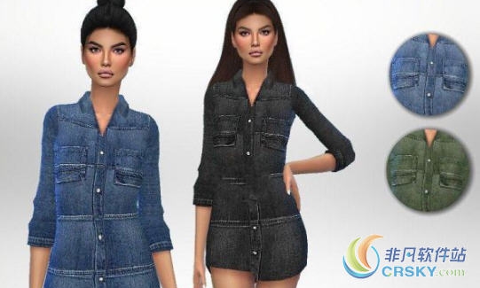 模拟人生4女士牛仔连衣长裤MOD v1.70 模拟人生4女士牛仔连衣长裤MOD v1.70