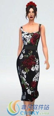 模拟人生4吊带玫瑰花连衣裙MOD v1.64 模拟人生4吊带玫瑰花连衣裙MOD v1.64