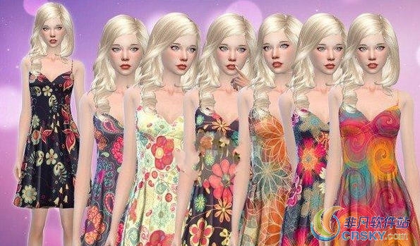 模拟人生4彩色美丽吊带连衣裙MOD v2.19 模拟人生4彩色美丽吊带连衣裙MOD v2.19