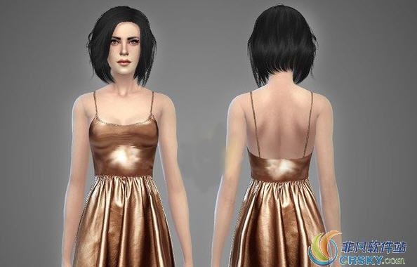 模拟人生4女性吊带皮质长裙MOD v2.50 模拟人生4女性吊带皮质长裙MOD v2.50