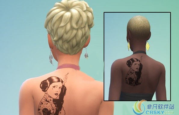 模拟人生4女性后背纹身MOD v1.34 模拟人生4女性后背纹身MOD v1.34