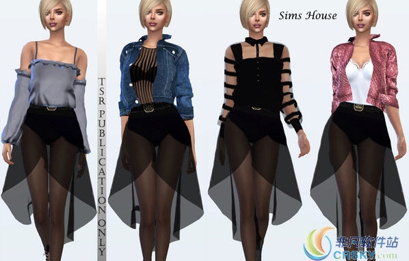 模拟人生4透明黑色不对称半身裙MOD v2.47 模拟人生4透明黑色不对称半身裙MOD v2.47