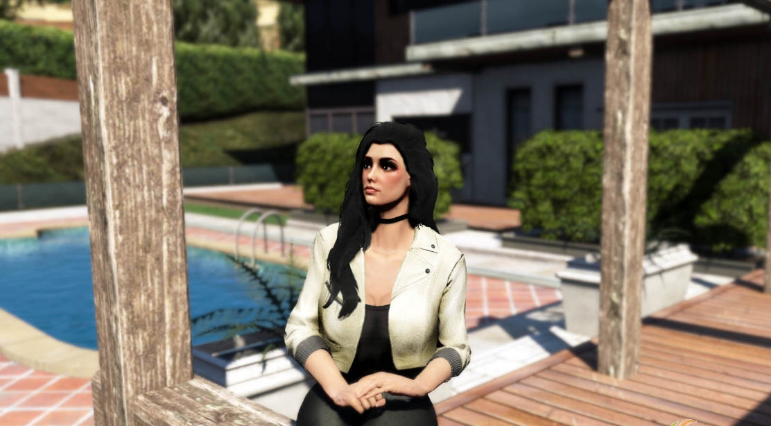 侠盗猎车手5女性黑色皮质项圈MOD v2.47