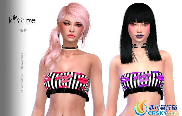 模拟人生4火辣唇印抹胸上衣MOD v2.63 模拟人生4火辣唇印抹胸上衣MOD v2.63