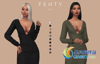 模拟人生4女式V领连衣裙MOD v2.46 模拟人生4女式V领连衣裙MOD v2.46