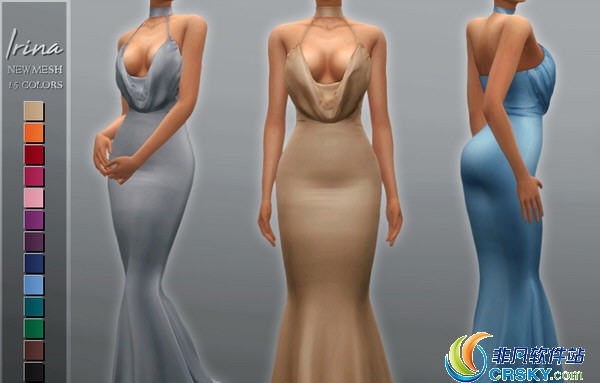 模拟人生4宽松深V礼服MOD v2.57