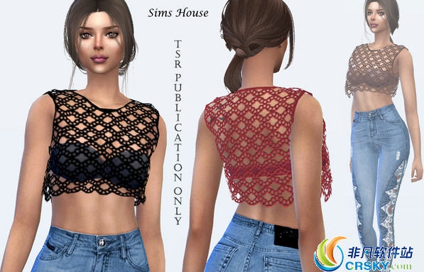 模拟人生4蕾丝短上衣MOD v1.44 模拟人生4蕾丝短上衣MOD v1.44