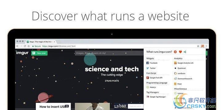WhatRuns for Chrome v1.7.6 WhatRuns for Chrome v1.7.6