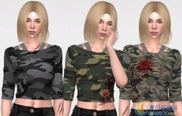 模拟人生4露腹迷彩上衣MOD v2.42 模拟人生4露腹迷彩上衣MOD v2.42
