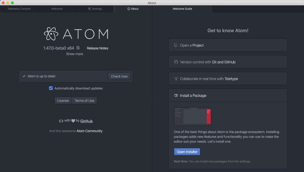 Atom for Mac v1.47.5 Atom for Mac v1.47.5