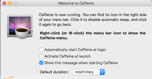 Caffeine for Mac v1.1.7 Caffeine for Mac v1.1.7