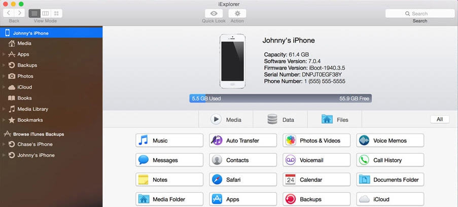 iExplorer for Mac v4.3.12 iExplorer for Mac v4.3.12
