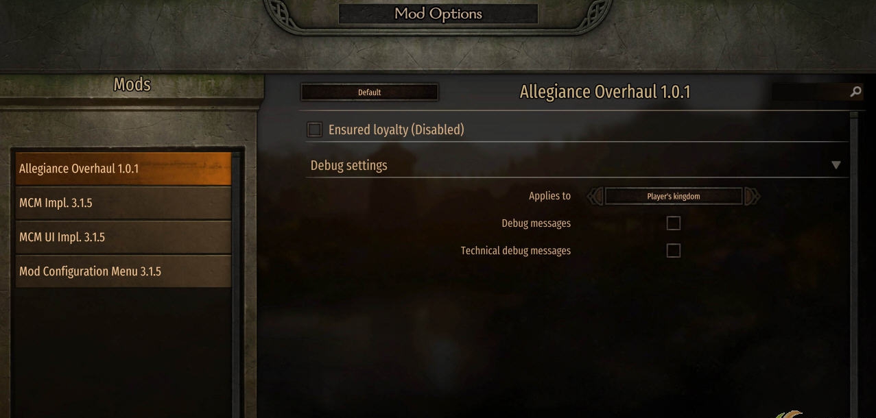 骑马与砍杀2忠诚机制改革MOD v1.48 骑马与砍杀2忠诚机制改革MOD v1.48