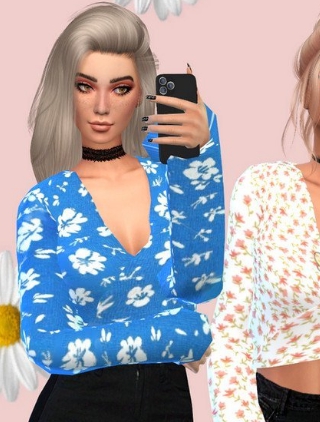 模拟人生4夏季女性印花上衣MOD v1.50 模拟人生4夏季女性印花上衣MOD v1.50