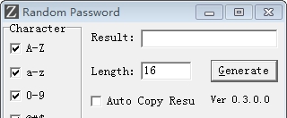 Random Password(随机密码生成工具) v0.3.0.5 Random Password(随机密码生成工具) v0.3.0.5