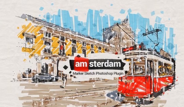 Marker Sketch Toolkit(PS一键生成素描水彩效果插件) v1.6 Marker Sketch Toolkit(PS一键生成素描水彩效果插件) v1.6