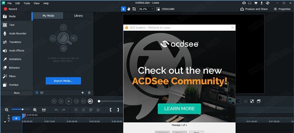ACDSee Luxea Video Editor(视频编辑处理工具) v5.5 ACDSee Luxea Video Editor(视频编辑处理工具) v5.5