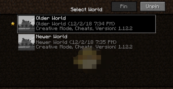 我的世界存档置顶MOD v3.15 我的世界存档置顶MOD v3.15