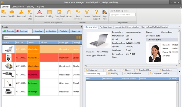 Tool & Asset Manager(物流设备跟踪软件) v2.11 Tool & Asset Manager(物流设备跟踪软件) v2.11