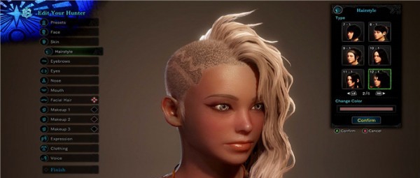 怪物猎人世界冰原女性帅气侧边分发型MOD v1.26