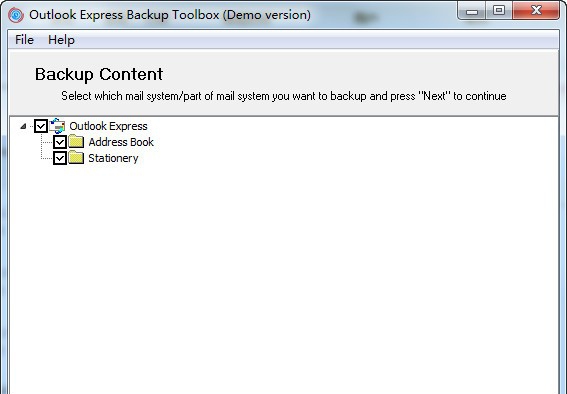 Outlook Express Backup Toolbox v2.0.0.7 Outlook Express Backup Toolbox v2.0.0.7